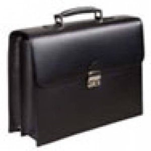 Cartable 2 soufflets en cuir