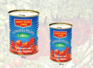 Tomate pelées cubées