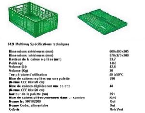 caisse pliables en plastique