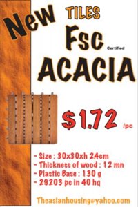 Tiles FSC Acacia
