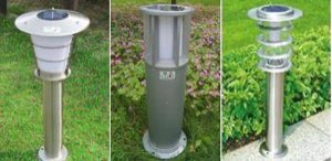 Lampe borne solaire de jardin