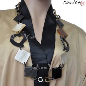 Sautoir corne naturel - neuf