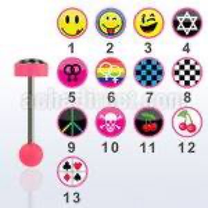 Piercing langue acrylique Piercing langue acrylique