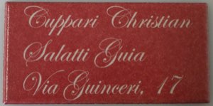 PLAQUE DE FAMILLE