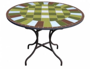Table mosaic ronde
