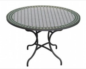 Table mosaic ronde